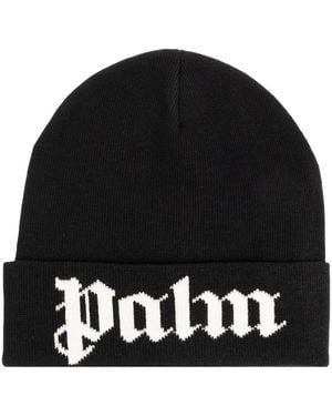 Palm Angels Logo Beanie - Schwarz