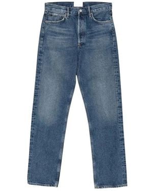 Agolde 90's Gerades Jeans Mit Mittlerer Leibhöhe - Blau