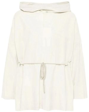 Rick Owens Leather Jackets - Naturel