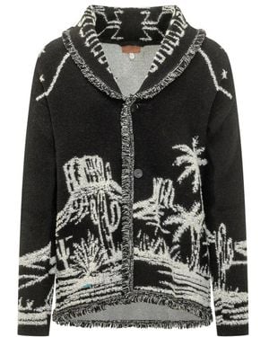 Alanui Wickelstrickjacke - Schwarz