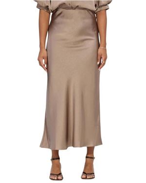 Notre-v Nv-Hildegard Midi Rok - Naturel