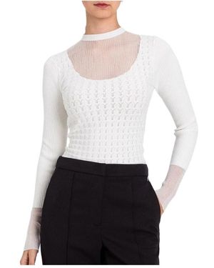 Actitude Round-Neck Knitwear - Blanco