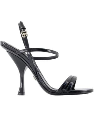Dolce & Gabbana Dolce & Gabbana Polished Calf Leather Sandals - Blue