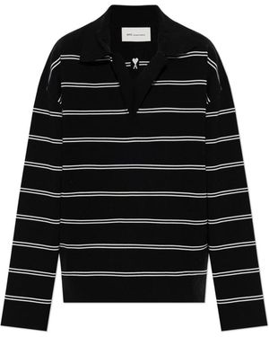 Ami Paris Polo Shirts - Noir