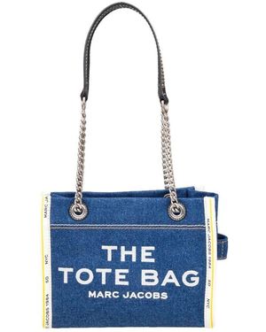 Marc Jacobs Blauer Denim-Tote Mit Besticktem Logo