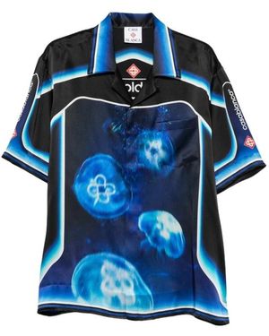 CASABLANCA Short Sleeve Shirts - Blu