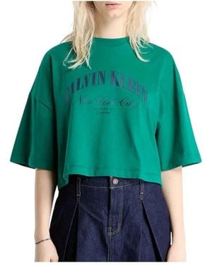 Calvin Klein Tops ,Groen ,T-Shirts