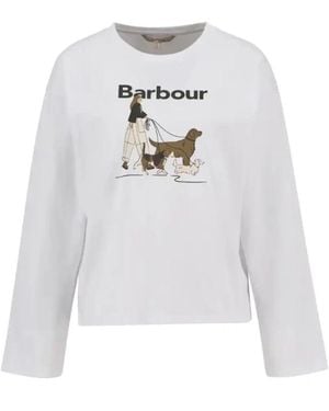 Barbour Long Sleeve Tops - Bianco