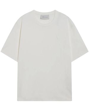 Ami Paris Tops ,Wit ,Katoen De Coeur Embossed Katoenen T-Shirt