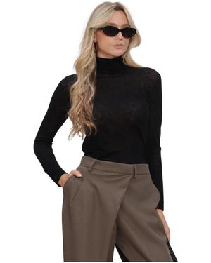 SELECTED Slwvendy Wool Ls Knit Roll Neck - Zwart
