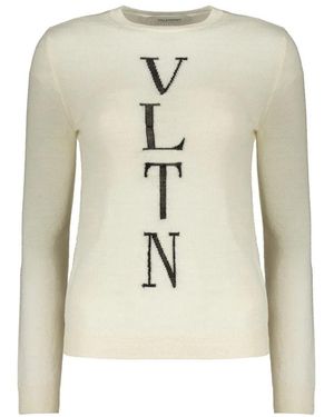 Valentino Round-Neck Knitwear - Neutro