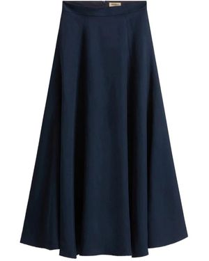 Woolrich Rokken ,Blauw ,Linnen Lyocell Linnen Lange Rok