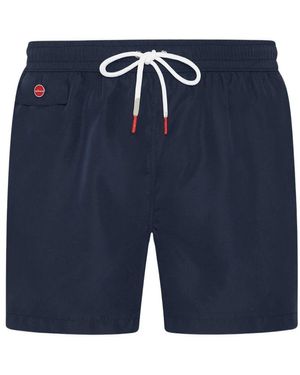 Kiton Schwarze polyester swim boxer shorts - Blau