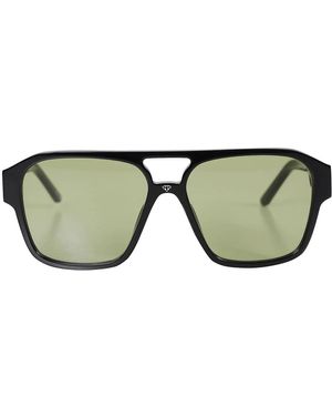 Facehide Accessoires ,Zwart ,Stijlvolle Uv-Beschermende Zonnebril - Groen