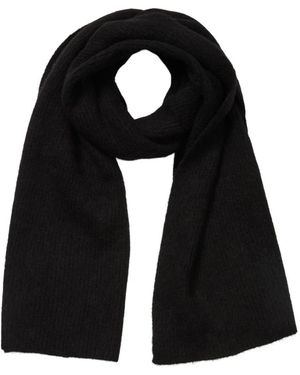 SELECTED Accessoires ,Zwart ,Wol Lange Gebreide Sjaal Van Merino Wolmix