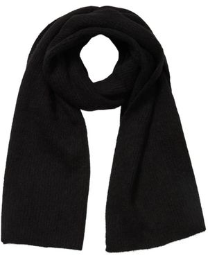 SELECTED Langer Strickschal Aus Merinowollmischung - Schwarz