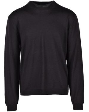 Low Brand Round-Neck Knitwear - Black
