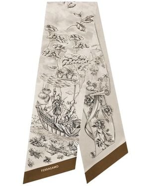 Ferragamo Silky Scarves - Gris
