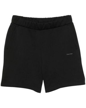 Calvin Klein Korte Broeken ,Zwart ,Katoen Commuter Knit Short