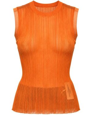 Dolce & Gabbana Mouwloze Tops - Oranje