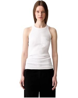 Sportmax Tops ,Wit ,Polyester Aia Tank Top