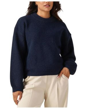 Another Label Marineblauer Strickpullover Für Damen