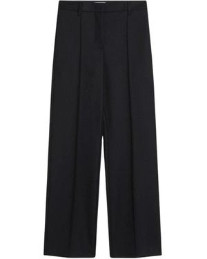 Prada High-Waisted Pleated Wide-Leg Broeken - Zwart