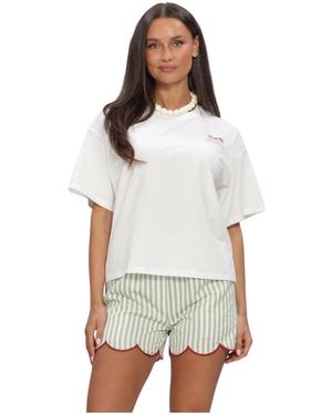 Ydence Tops ,Wit ,Katoen Sunday Mornings T-Shirt