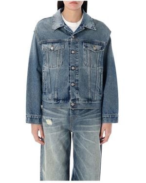 MM6 by Maison Margiela Denim Jackets - Blue