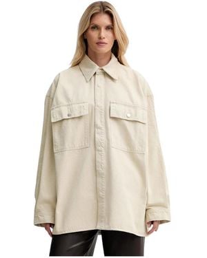 Nanushka Mariann Oversized Denim Shirt - Naturel