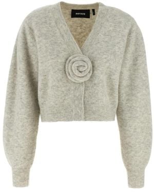 ROTATE BIRGER CHRISTENSEN Knit Puffsleeve Cardigan - Groen