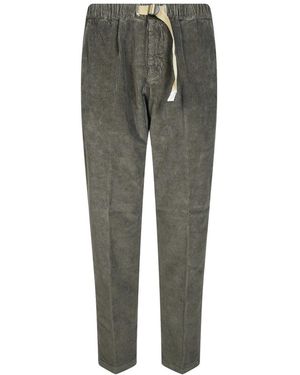 White Sand Straight Trousers - Grigio