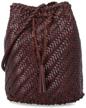 Dragon Diffusion Tassen ,Bruin ,Leer Pompom Double Jump - Paars