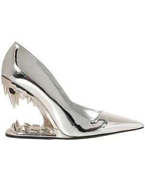 Gcds Spitze Zehen Lackleder Pumps - Weiß