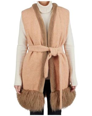 Kiton Mink Fur Overcoat - Naturel