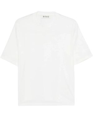Rohe T-Shirt Met Ronde Hals - Wit