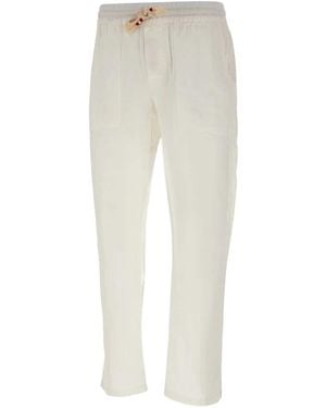 MC2 Saint Barth Straight Trousers - Natural