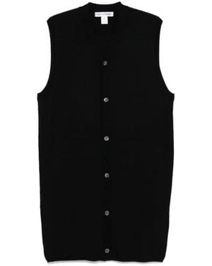 Comme des Garçons Jassen ,Zwart ,Wol Zwarte Wol V-Hals Cardigan Gebreid