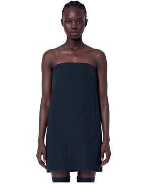 Rick Owens Cropped Sheath Mini Jurk - Blauw