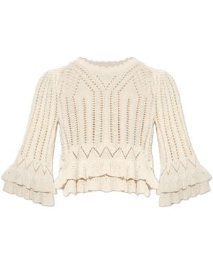 Isabel Marant Round-Neck Knitwear - Natural