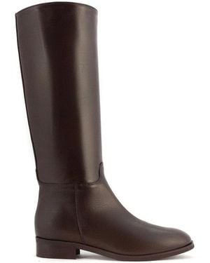 Julie Dee High Boots - Brown