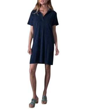 ANONYM APPAREL Kleedjes ,Blauw ,Katoen Albane Short Terry Dress