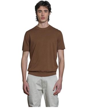 Impure Samuel Cotone Gebreid Kort-Mouw - Bruin