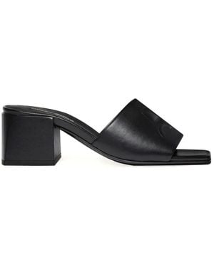 Courreges Sandalen Mit Quadratischer, Offener Spitze - Schwarz