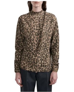 Barbara Bui Strickjacke Mit Leopardenmuster - Braun