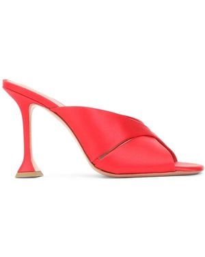 AMINA MUADDI Heeled Mules - Rojo