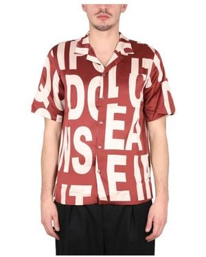 Dries Van Noten Short Sleeve Shirts - Red