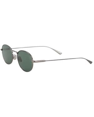 Saint Laurent Accessoires ,Zwart ,Nylon Zwarte Ronde Metalen Zonnebril