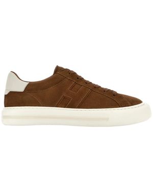 Hogan Schoenen ,Bruin ,Leer H691 Sneakers