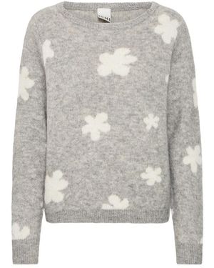 Ichi Round-Neck Knitwear - Grigio